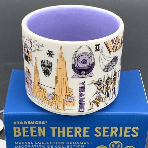 Disney Parks Starbucks Marvel Wakanda Forever Been There Series 2oz Mug Ornament - Picture 3 of 9